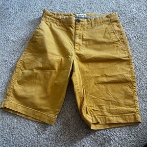 Goodfellow & Co Mustard Yellow Flat Front Chino Shorts